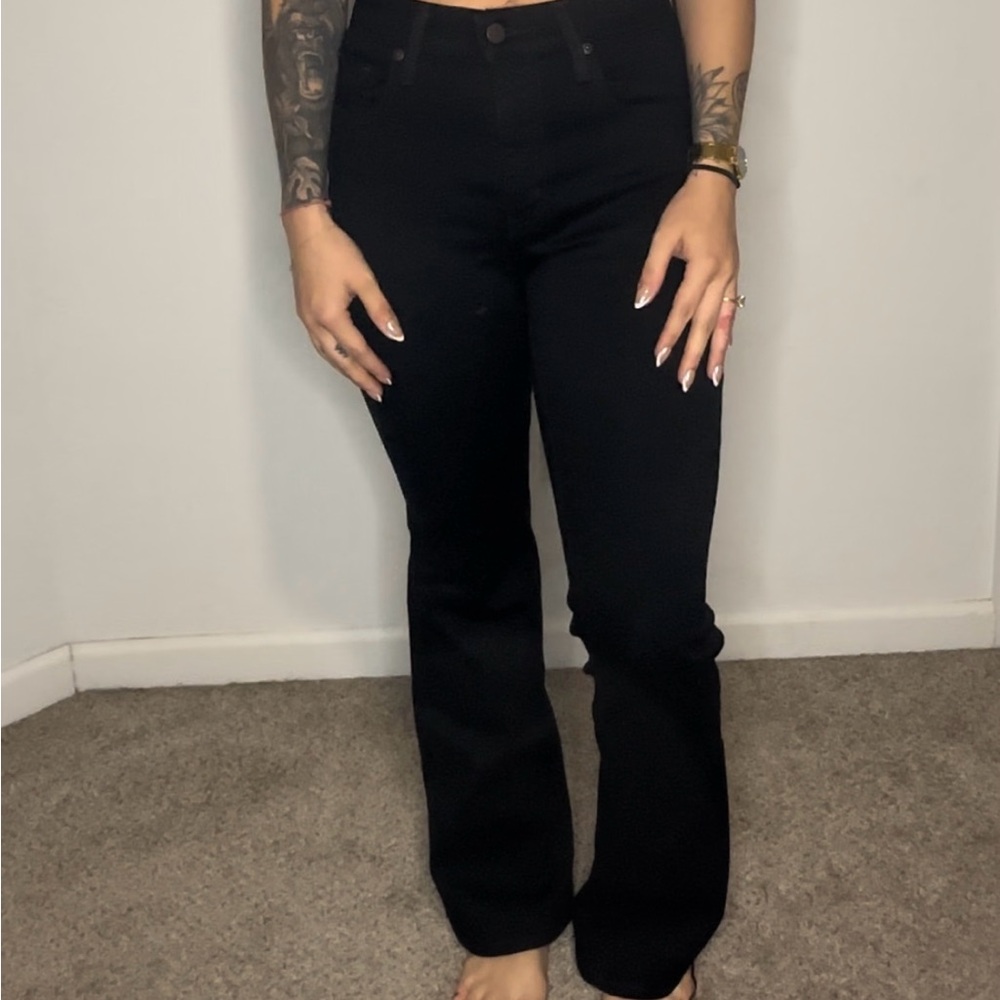 Black High Waisted Flare Jeans